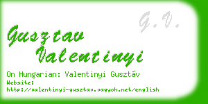 gusztav valentinyi business card